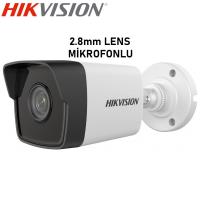 HIKVISION DS-2CD1023G0-IUF 2MP,2.8mm Lens, H265+,30Mt Gece Görüşü,SD Kart,Dahili Mikrofon, PoE,Bullet IP Kamera